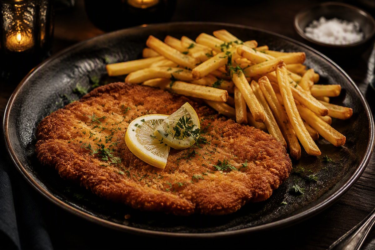 Schnitzel mit Pommes